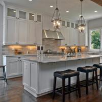 950mm 2.2M White Gloss Shaker Solid Wood Kitchen Cabinets  Doors European Design SGS