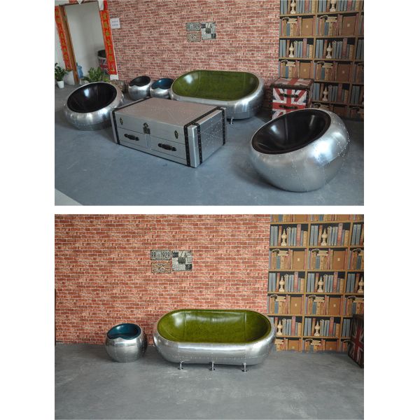 Nidea #8911 Luxury Sofa Vintage Industrial Retro Aviator Sofa  Bar Pub Club Studio Car Dealer Lounge Living Room Furniture  Club