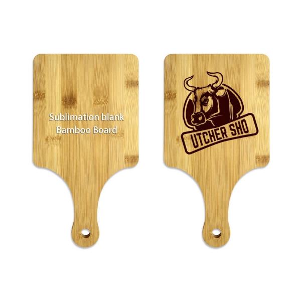 Sublimation Printing Bamboo Wood Pizza Tray Wood Steak Serving Plate