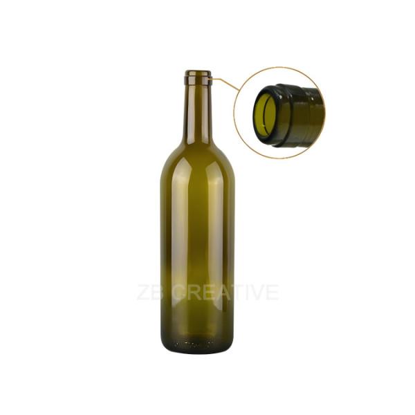Classic Flat-bottomed Bordeaux Bottle 750ml Cork Top For Red Wine 490g 1733K-1