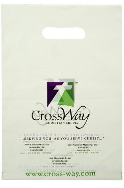 LDPE / HDPE Plastic Custom Logo Reusable Shopping Bags For Stationery Store