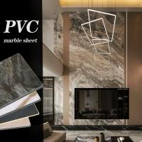 New Color PET High Gloss Marble Wall Panel Bamboo Charcoal Wood Veneer Interior Decorative Panel For Commercial Space