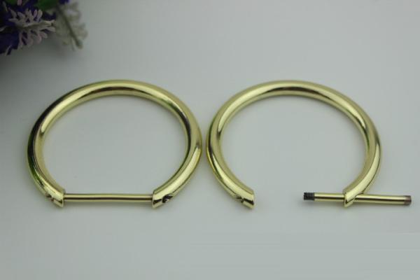2018 Shiny gold big metal adjustable strap d buckle 30 mm for handbag