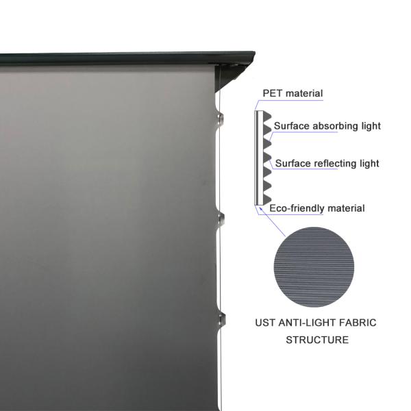 120 Inch Electric Tension Floor ALR Screen For UST Laser Projector Motorized Ultrashort Throw Movie Screen