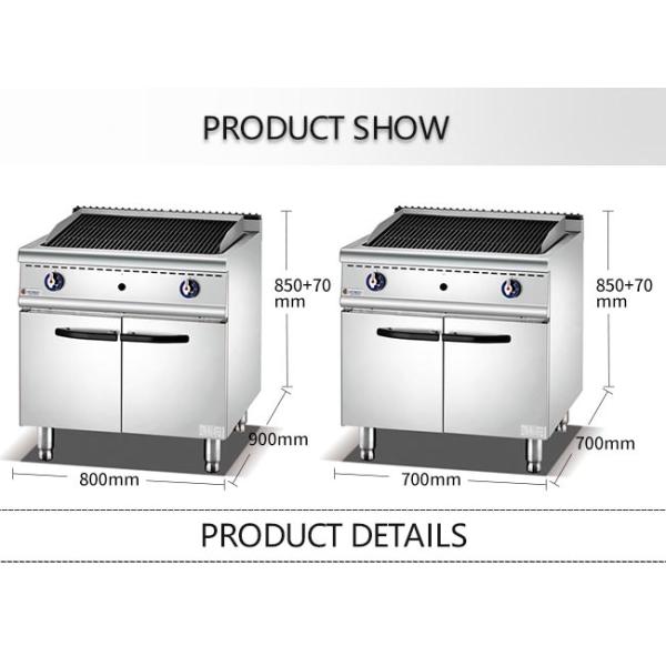 Adjustable Legs 2800Pa 850mm Stainless Steel Cooking Equipment