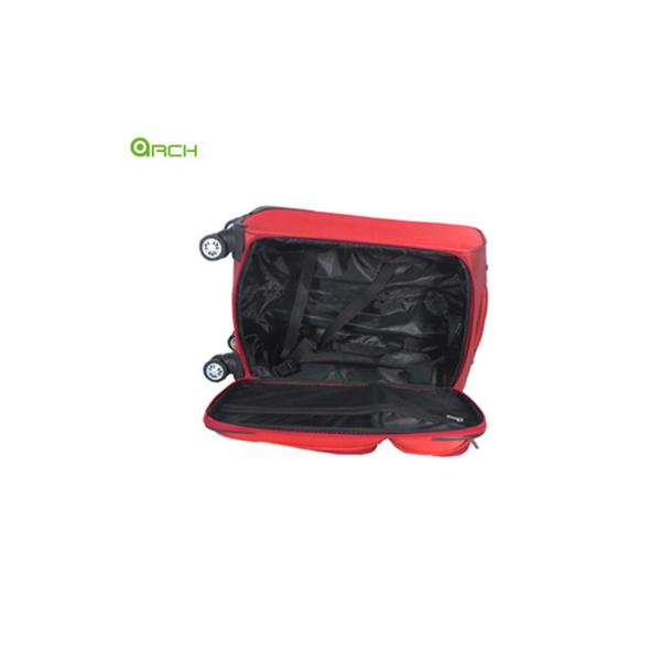 1680D Polyester Soft Sided Luggage with Two Front Pockets and Stylish Flight Wheels