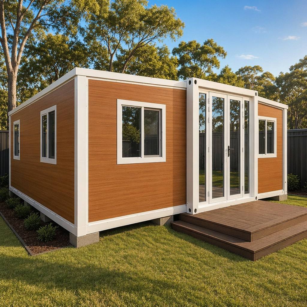 20ft Expandable Prefab Cabin for Eco-Resorts & Retreats - Natural Wood Aesthetics