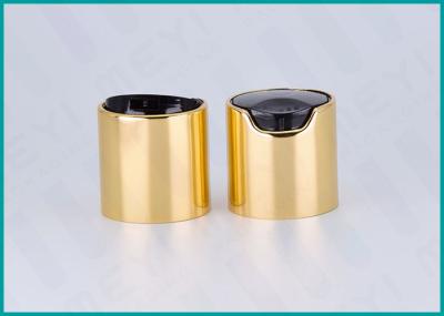 O tampão lustroso da parte superior do disco do ouro, os tampões de 28/410 de garrafa e os fechamentos para o corpo desnatam