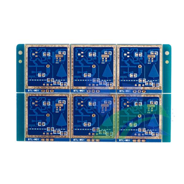 Fr4 UL 94v-0 Rohs Ro 4350B Blue pcb RFID With Microwave Soldermask 0.634mm