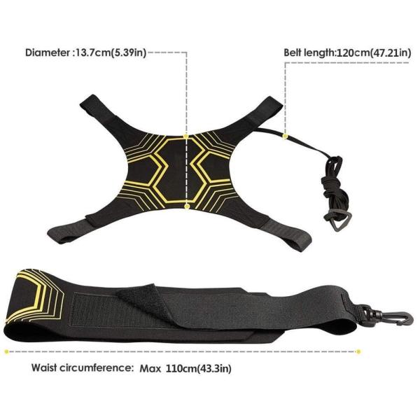 16.40ft Adjustable Swing Control Waist Solo Football Kick Trainer