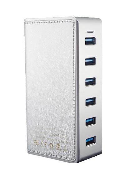 Fast 100 V - 240 V Multi USB Travel Charger Circuit Protection With 6 USB Ports