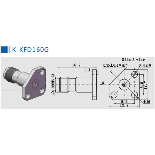 женщина коаксиального соединителя РФ нержавеющей стали 50Ом 2.92мм прямая тип к