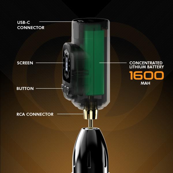 Hawink Tattoo Gun Power Supply 1600mah Tattoo Machine Battery Pack