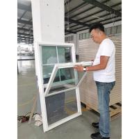 NFRC Vinyl UPVC Single Hang Window com grades e nadadeiras