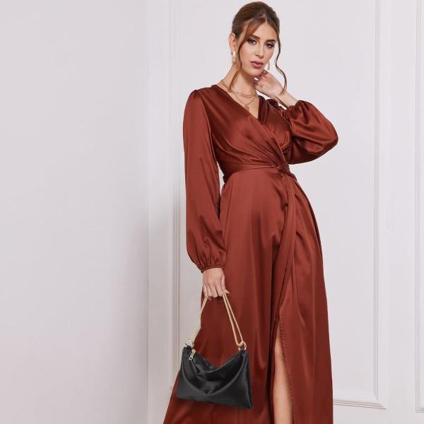Saco de noite de cetim para mulheres Saco de mão para mulheres Saco de casamento com 2 correntes para festa de cocktail formal