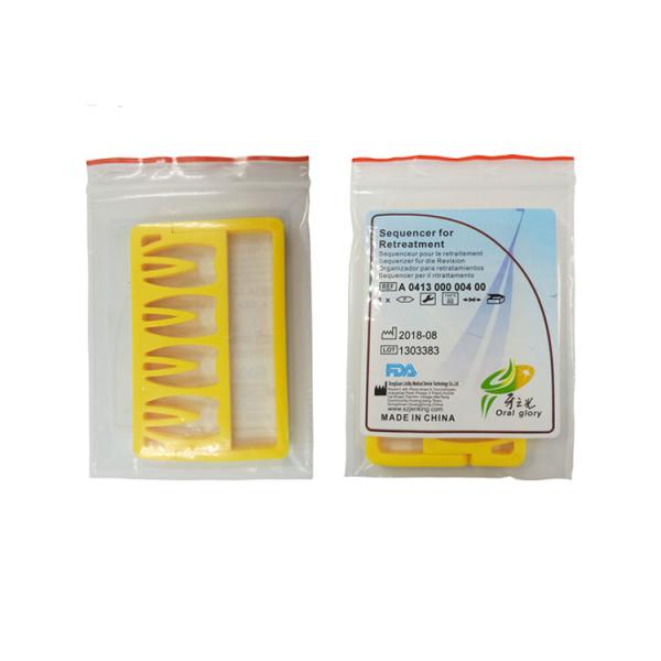 Arquivos Endodontic dentais da régua Endo plástica amarela profissional que medem o uso