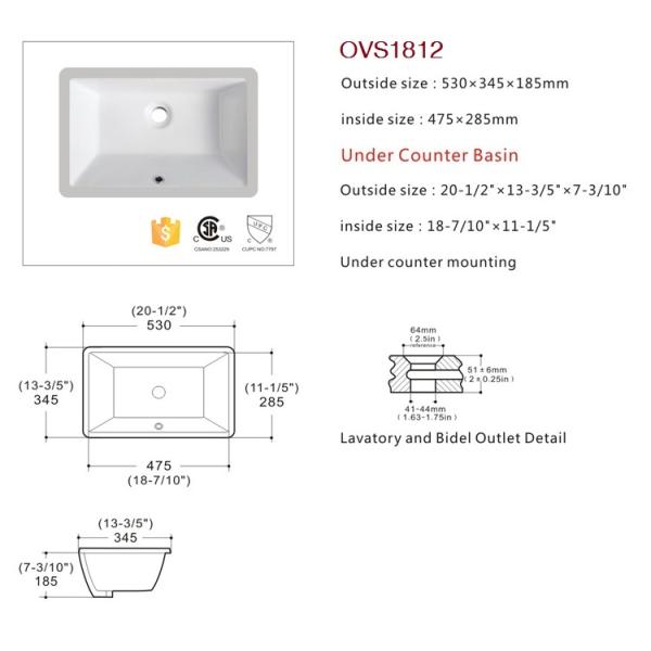Мягкая заключительная раковина тщеты туалета таза Bathroom Undermount места