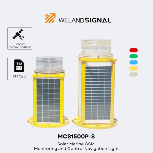 ソーラー式ポータブル海洋航海灯 / GSM監視および制御