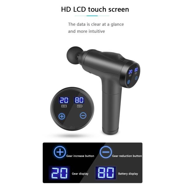 30 Speed Fascia Massage Gun Deep Tissue Percussion Massage Gun Touch Screen