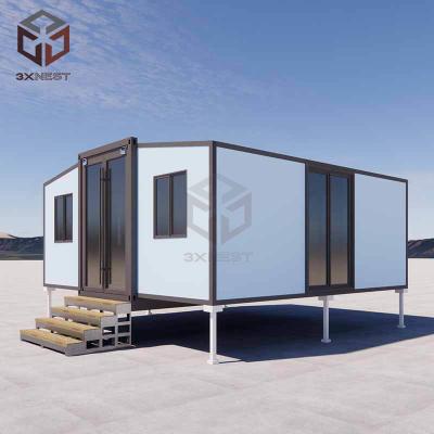 Maison de conteneurs pliable de 20 pieds avec 2 chambres à coucher