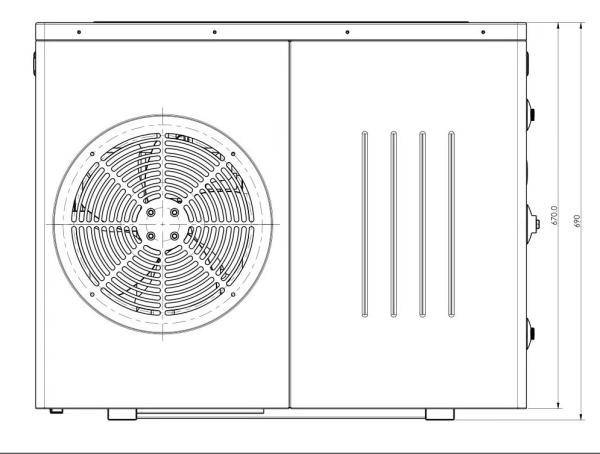 4.5kW all in one heat pump with 60L enamel water tank
