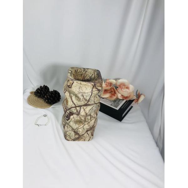 Durable Stone Flower Vase Elegant Stain Resistant For Living Room