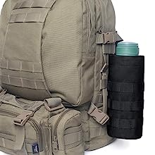 Sports Water Bottles Pouch Bag, Tactical Drawstring Molle Water Bottle Holder Portable Travel Tactical Hydration