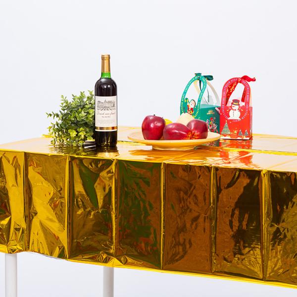 Aluminum Film Gold Foil Table Cover Rectangular Gold Foil Tablecloth