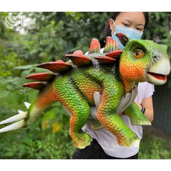 Festival Silicone Dinosaur Hand Puppet With Rust Proof Steel Frame