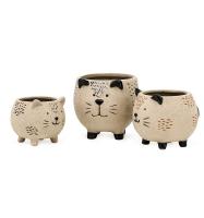 Unico Gatinho Gatinho Flor Succulente Pot em Cerâmica Cerâmica por atacado Venda Quente Instagram adorável Flor 3D / Potes suculentos