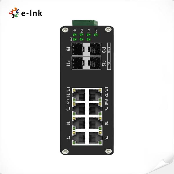 8 гигабит RJ45 переносит промышленный переключатель сети поддержка автоматическое MDIX 4 портов SFP гигабита