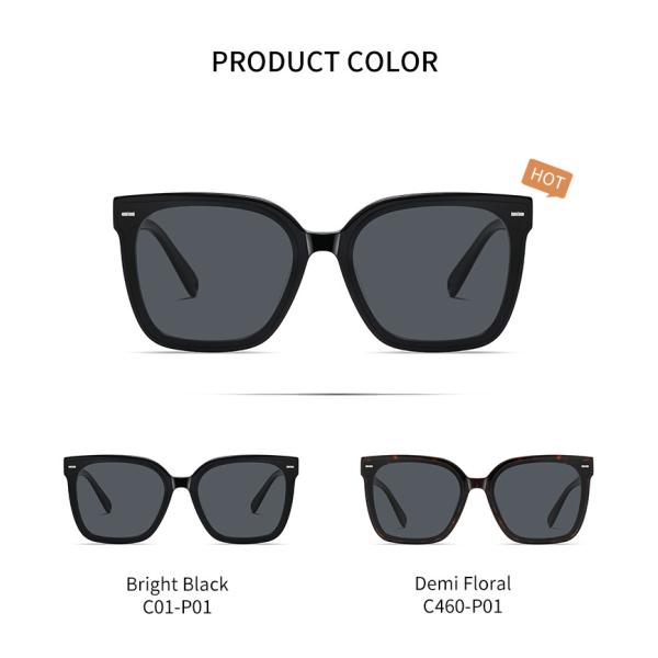 Поляризовыванный солнечных очков ацетата объектива квадрат квадратных большой ориентированный на заказчика