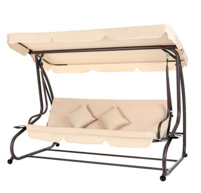 2 x 1 Garden Textilene Seat Polyester Wadding Cushion Oxford Canopy Hammock