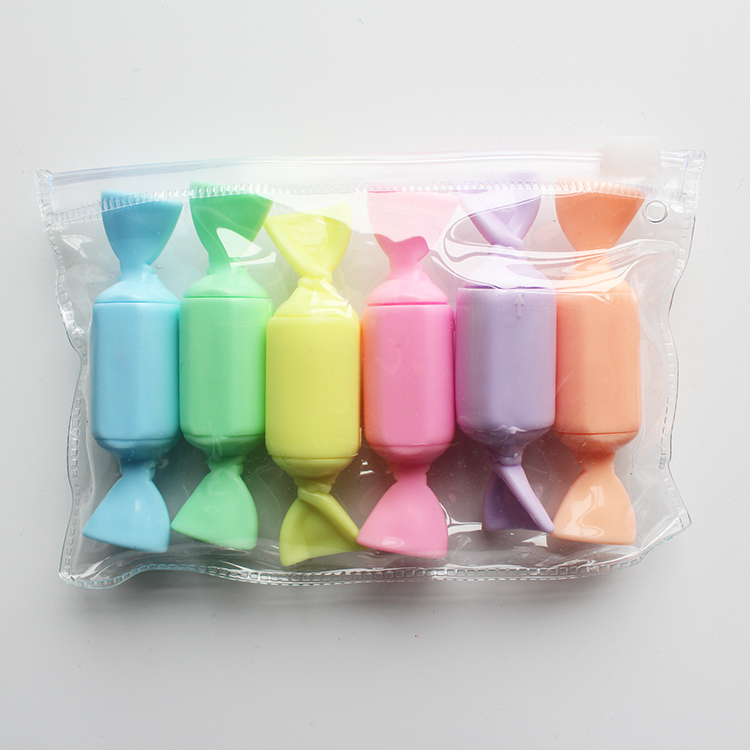 Wholesale Candy Shape Highlighter Set Pastel Color Mini Highlighter