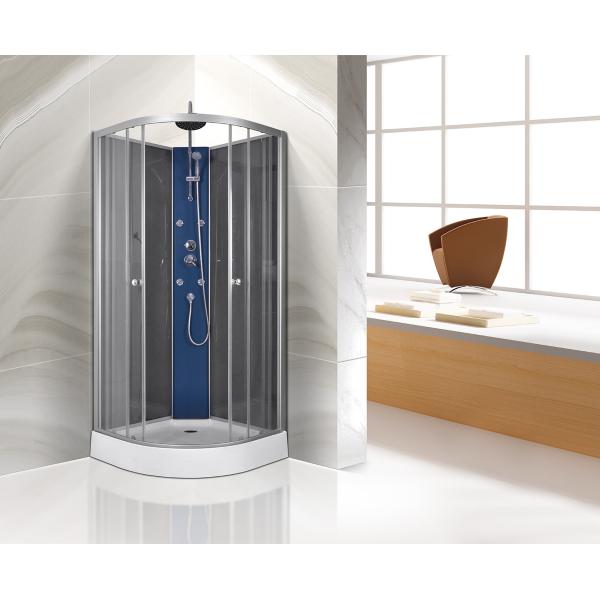 Simple Structure Curved Shower Stall Aluminum Paint With Shower Holder