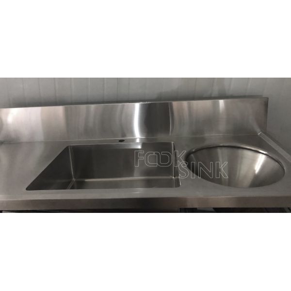 Factory Wholesale Hospital Workstation Sluice Hopper Sinks Stainless Steel Hot Selling 1600x560mm Waste Disposal Sink For Clinic Laboratory