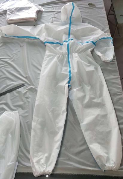 Polypropylene Nonwoven Disposable Protective Coverall , Disposable Chemical Suit