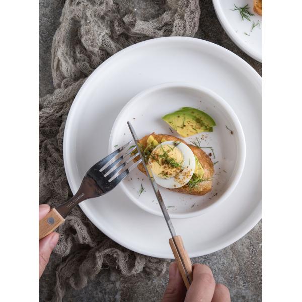 FDA Scratches Resistant Food Beverage Deep Porcelain Plate In Oven Industrial