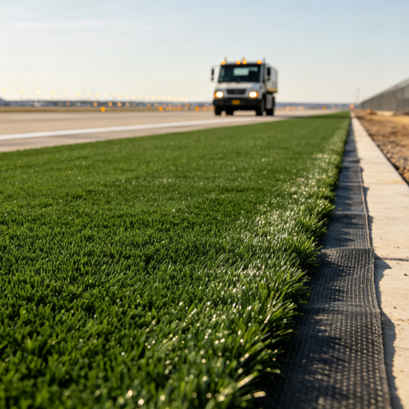 40mm Pile Height Anti-abrasion Artificial Turf for Airport Scenarios