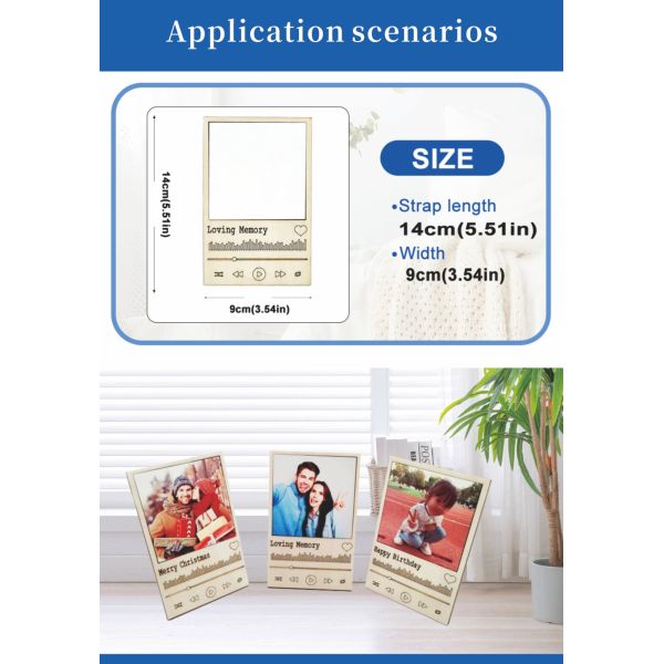 Sublimation Exquisite Handcrafted Vintage MDF Photo Frame 14x9cm - Perfect for Cherishing and Sharing Precious Memories Gift