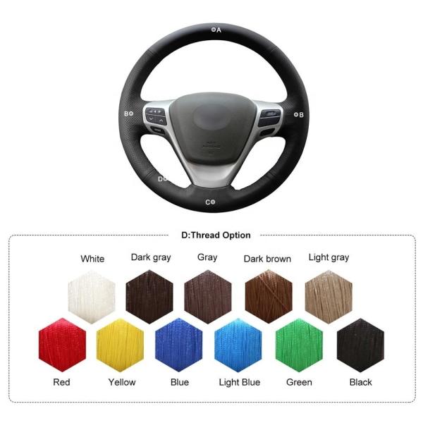 For Toyota Verso for Toyota EZ  for Toyota Avensis Custom Hand Sewing Interior Accessories Steering wheel covers