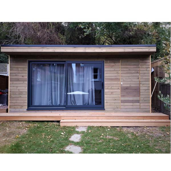 Casas de vidrio de construcción prefabricada Contenedores de madera con diseño expandible