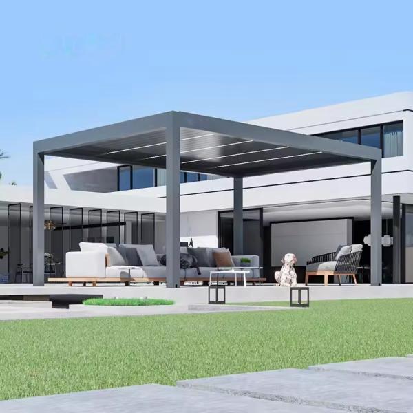 Luxury Modern Aluminum Pergola Gazebo Waterproof Roof Panels