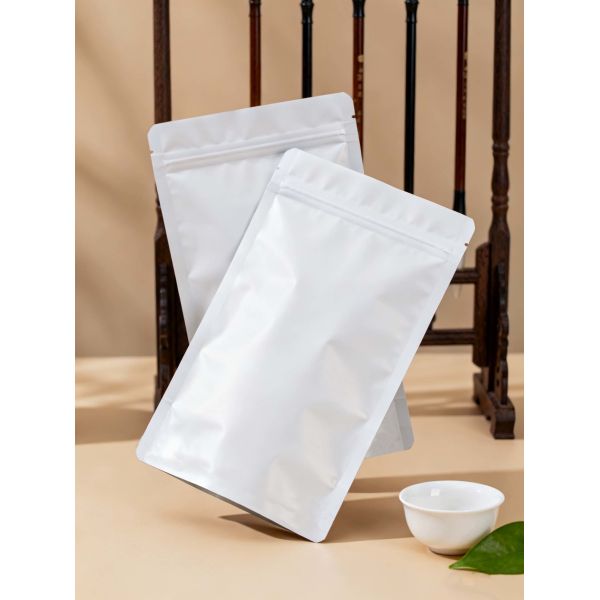 Customizable White Matte Stand-up Pouches For Food Packaging