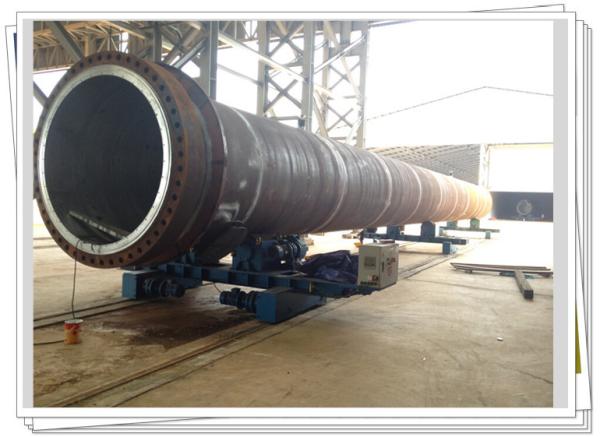 Inverter Control Welding Rotators With Motorized Bogie For Tower Fabrication