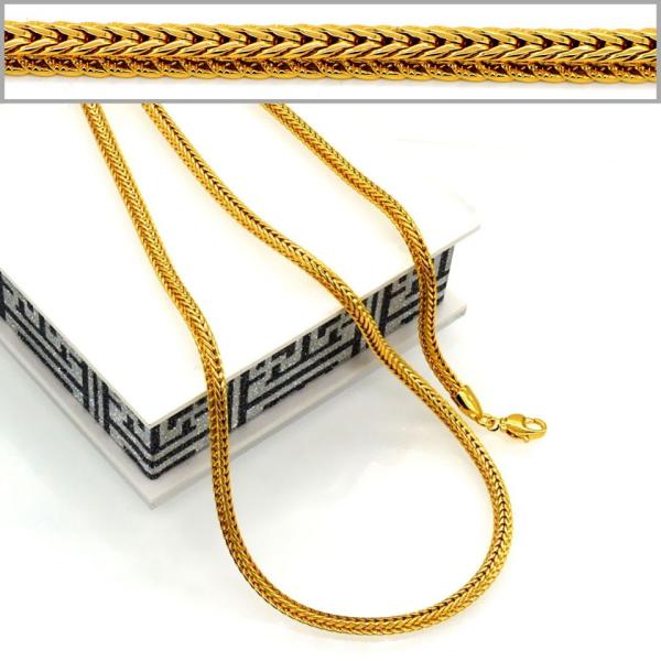 Korean Fishbone chain New Trendy Suitable for men and women Jewelry 18K Real Gold Plated