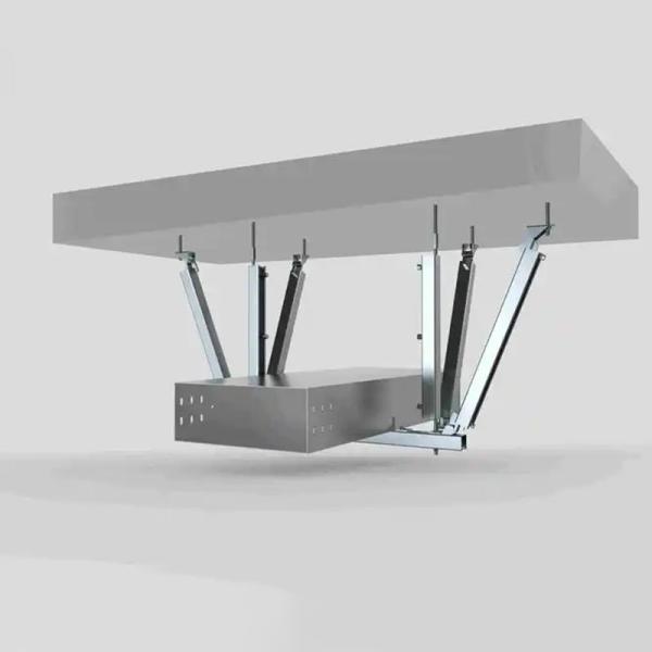 Indoor Outdoor Structural Seismic Pipe Supports Aircraft Cable Seismic Bracing