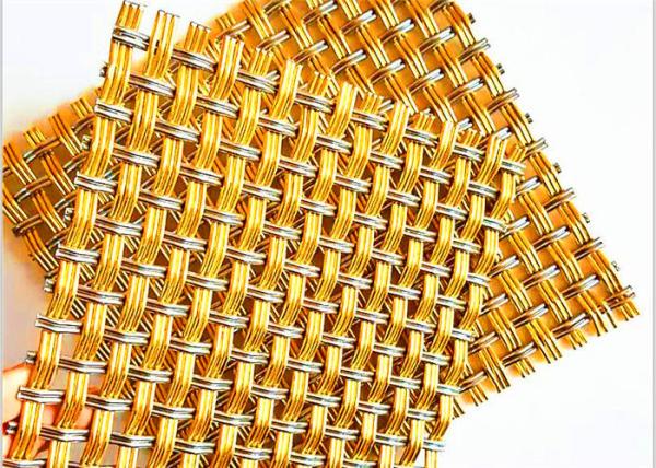 Os SS & a malha tecida frisada arquitetónica de bronze, interior frisaram a tela do metal