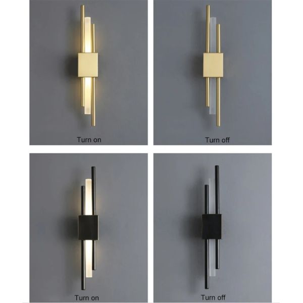 Luxury Wall Lamp Bedside Background Lamp Home Decoration Modern Led strip Crystal mirror headlights(WH-MR-84)