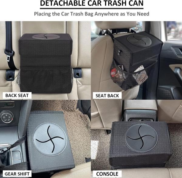 Car Trash Can For Car Cute, Car Trash Bag Bin Hanging Waterproof Automotive Car Garbage Cans Leak Proof Vehicle